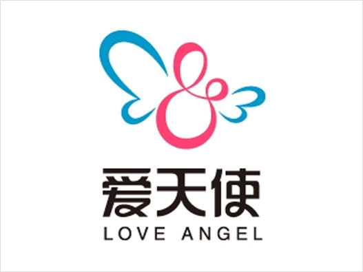 爱心LOGO设计-爱天使品牌logo设计