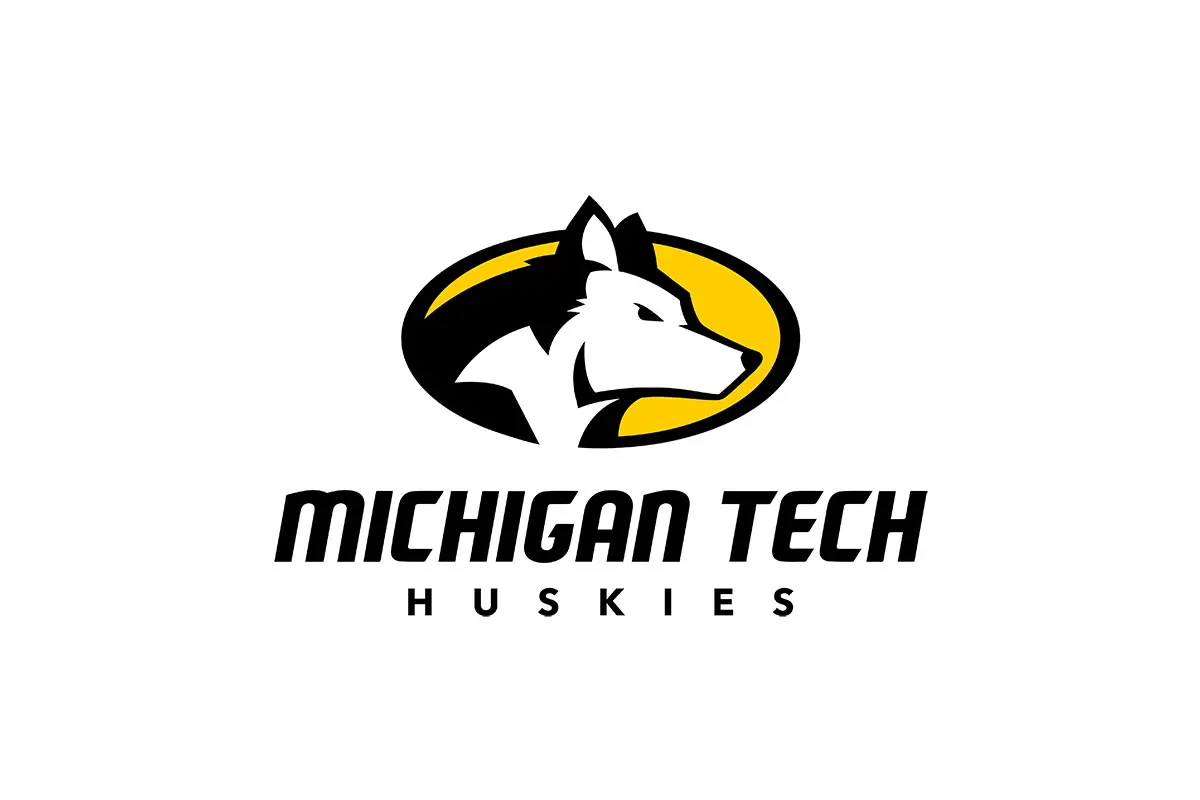 Michigan Tech Huskies密歇根理工大学哈士奇队logo设计-犬形logo设计