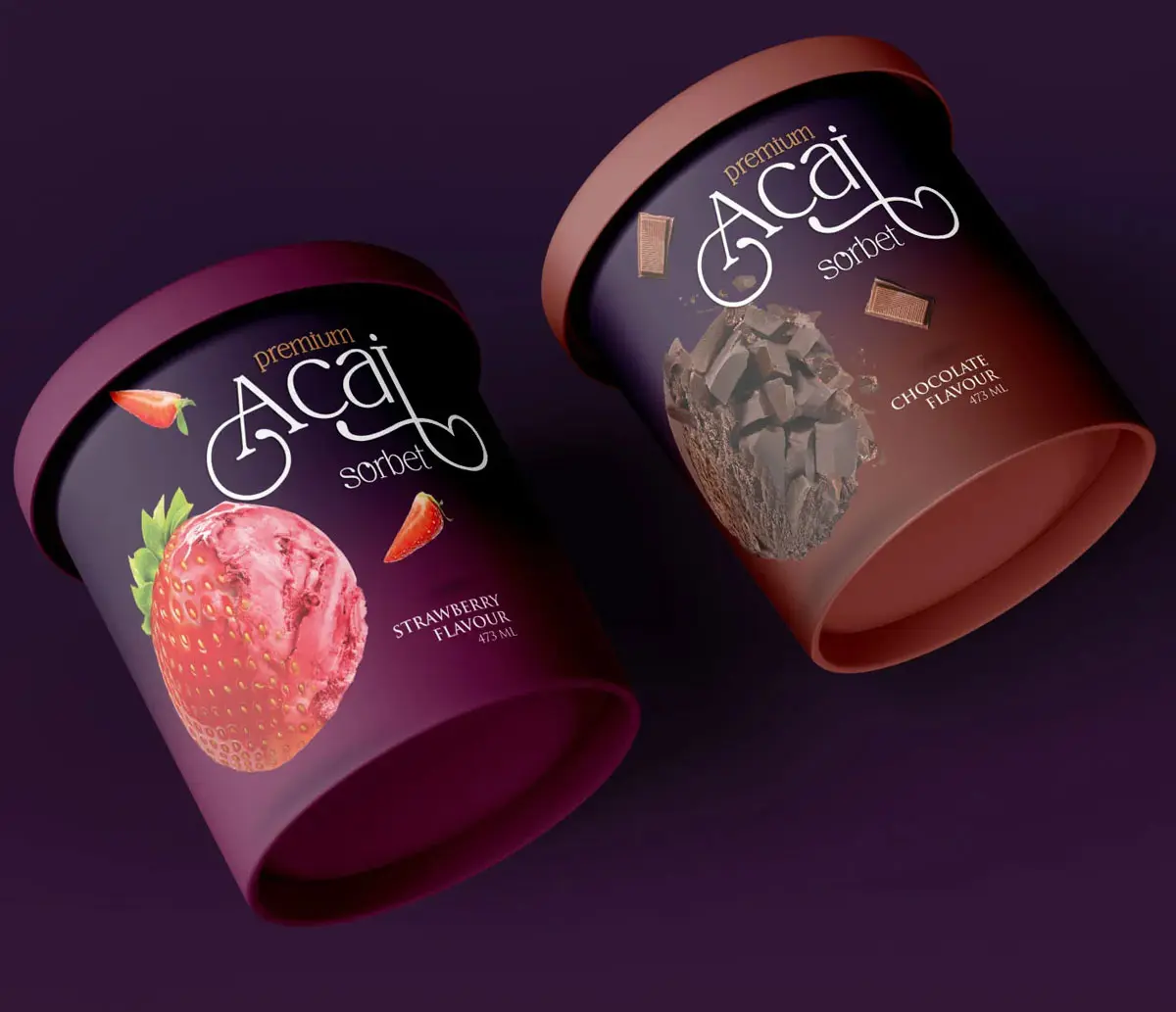 ACAI SORBET冰激凌包装