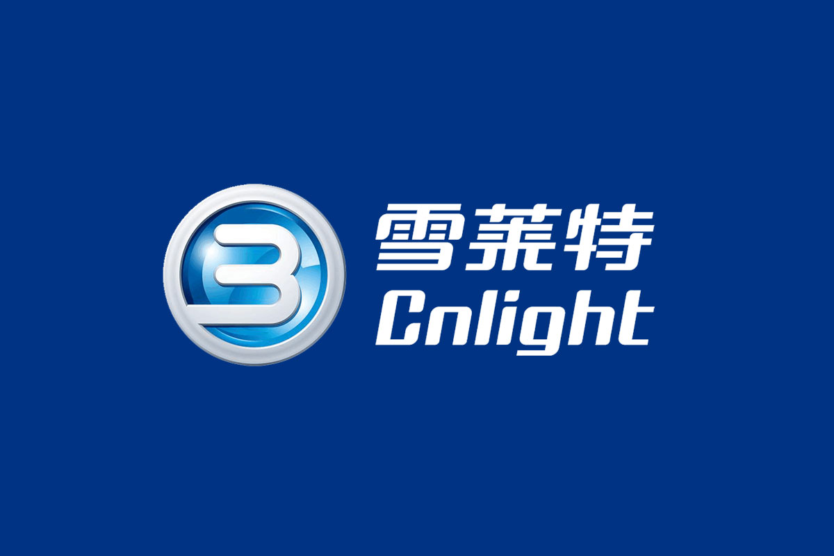 CNLIGHT雪莱特反白logo