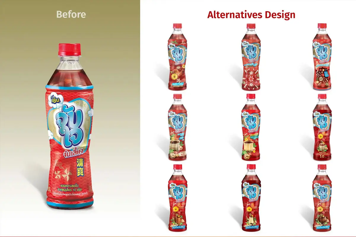 Jub Jai草药饮料包装